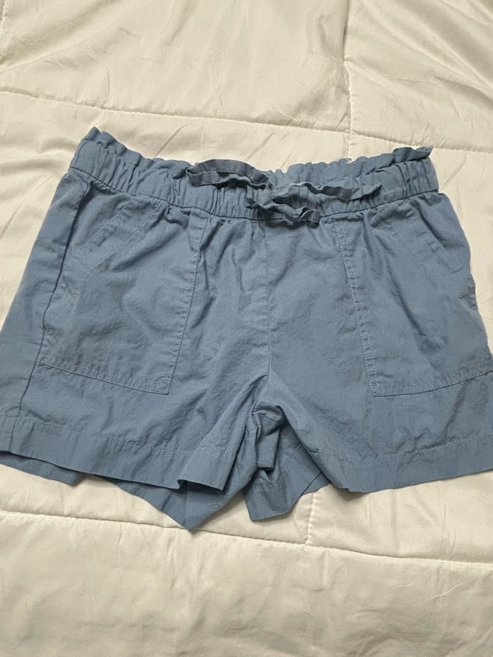 LOFT Sky Blue Paperbag Waist Shorts